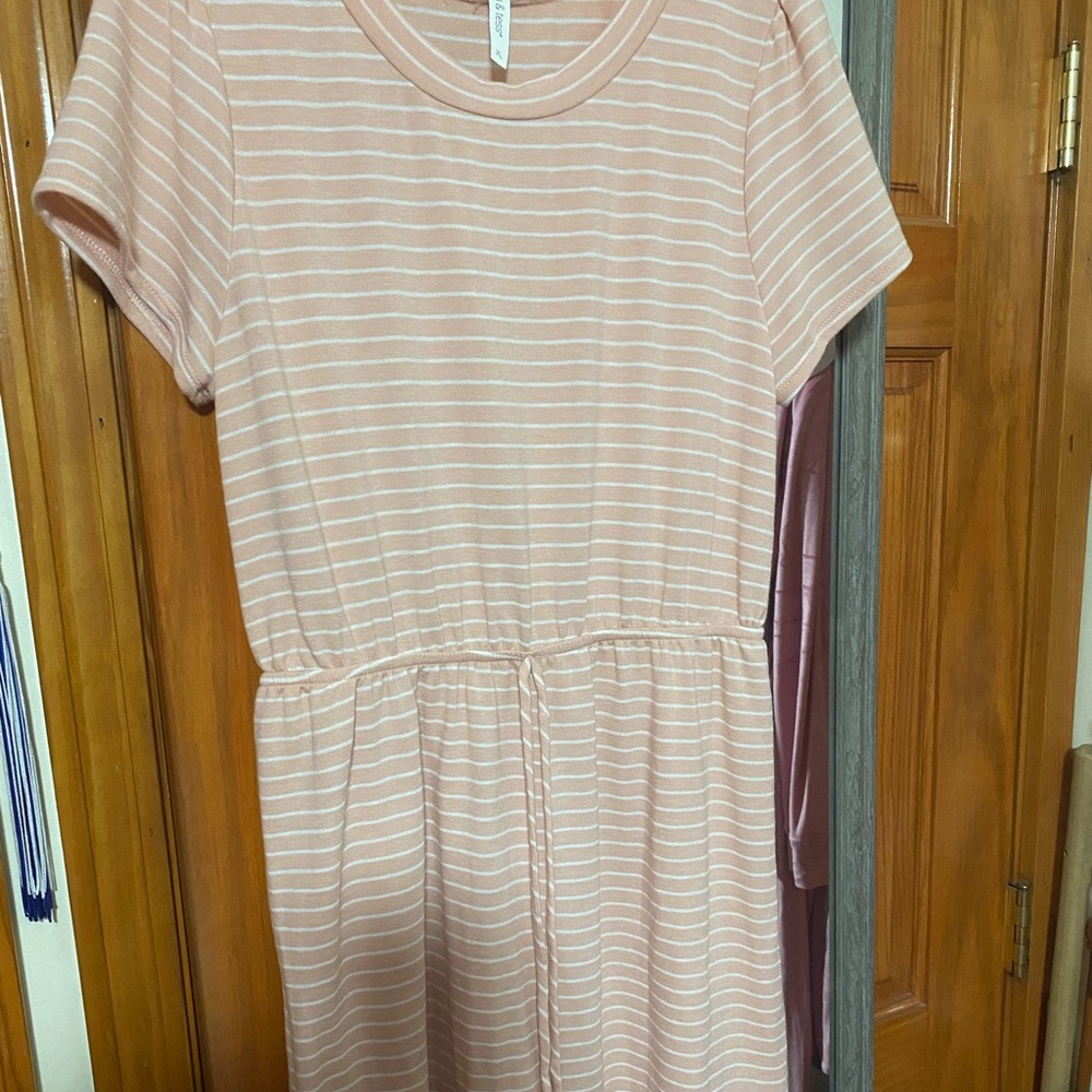 Pink stripped dress